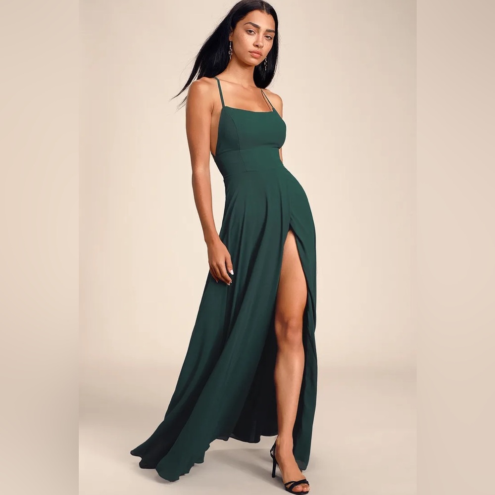 Lulus Dreamy Romance Backless Dress